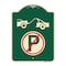 Signmission No Parking Tow Away Zone Symbol Heavy-Gauge Aluminum Architectural Sign, 24" x 18", G-1824-23612 A-DES-G-1824-23612 - alternate 1